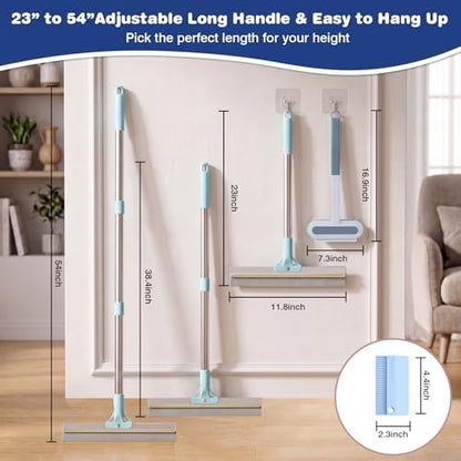 Carpet Rake for Pet Hair Removal: Adjustable 54" Handle No Bending