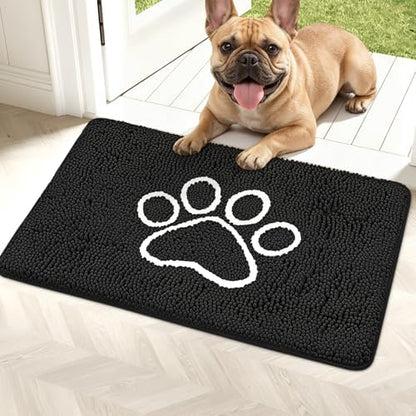 Bcoimo Super Absorbent Dog Door Mat, 30"*20" Anti Slip Mat for Muddy Paws