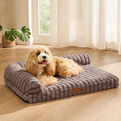 Orthopedic Large Dog Bed Furry Pet Bed, Washable Cover 36''X24''