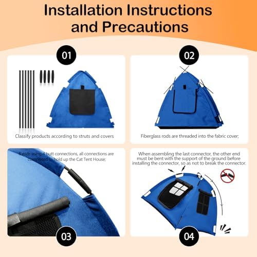 Portable Pet Tent, Full-Enclosure Zippered Mesh, Indoor & Outdoor