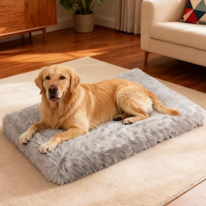 Orthopedic Memory Foam Dog Bed Extra Large Size Crate Pad 44 x 32 Inch Gray