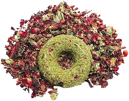 Whisker Nibblers Pumpkin Rose Petal Treats for Rabbits, Guinea Pigs and Small Animals