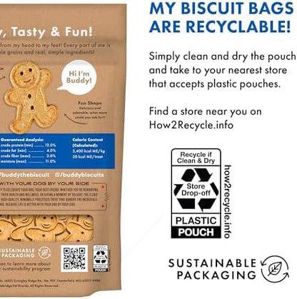 Buddy Biscuits Crunchy Dog Treats, Bacon & Cheese 3.5 lbs. Bag (Pack of 2)