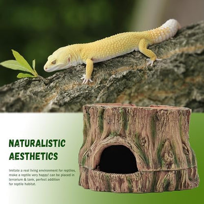 3 in 1 Leopard Gecko Humid Hide,Small Reptile Hide Cave