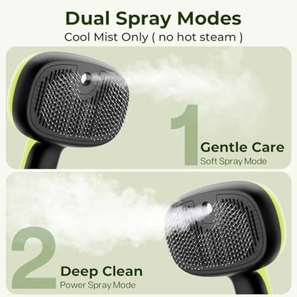 Pecute Self-Cleaning Steam Dog Cat Brush for Heavy Shedding/Long Coats