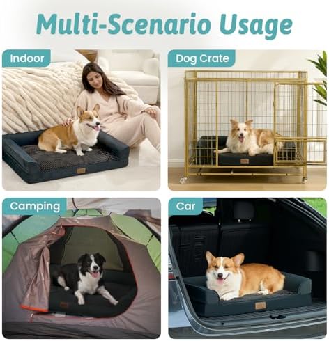 COZY KISS Orthopedic Dog Bed for Medium Small Size Dogs, U Shaped 30x20 in