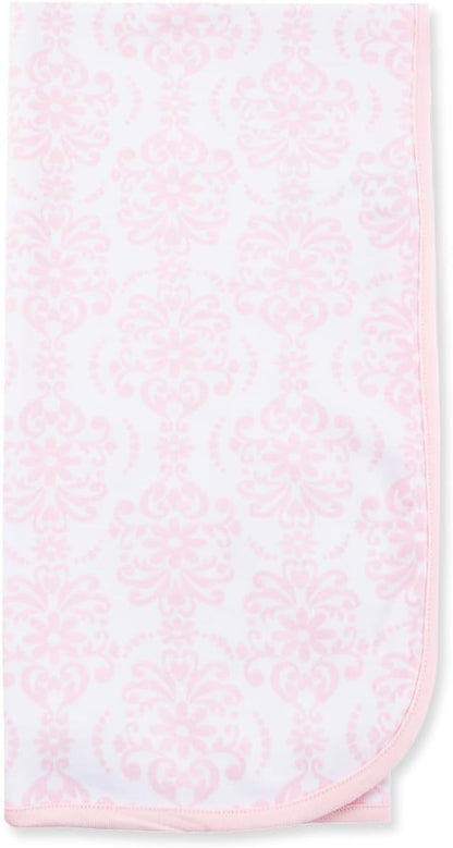 Little Me Blankets for Baby Girls' Damask Scroll Swaddling Receiving Blanket, 30 x 27 Inches