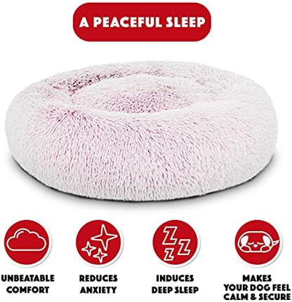 The Dog’s Bed Calming Donut Dog Bed, Machine Washable Removable Zip Cover
