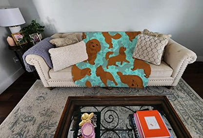 Caroline's Treasures MLM1065LQB Ruby Cavalier Spaniel Quilted Blanket 50x60 Artwork Pattern Quilted Throw Blanket for Bed, Couch, Sofa, Soft and Lightweight