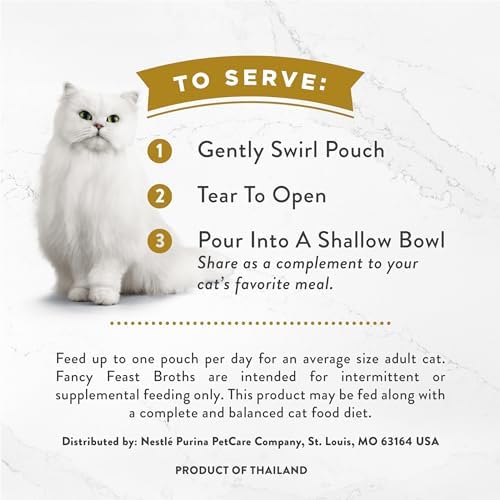 Purina Fancy Feast Broths Creamy Wet Cat Food, 1.4 oz, 12 Pouches