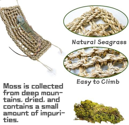 Tfwadmx Reptile Plants,Flexible Jungle Vine Bearded Dragon Tank Accessories