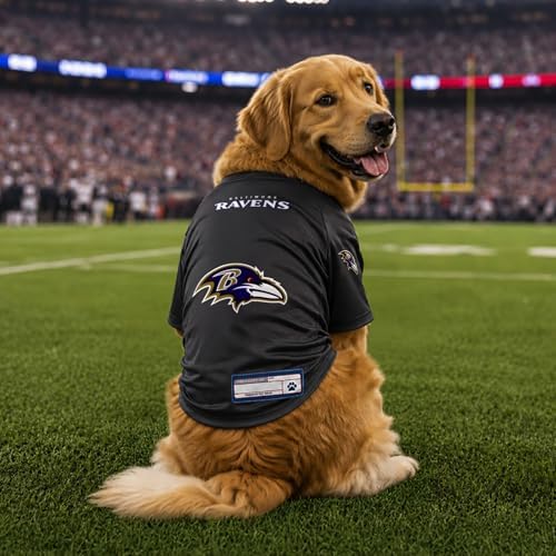 Littlearth NFL Baltimore Ravens Stretch Pet Jersey, Team Color, X-Large