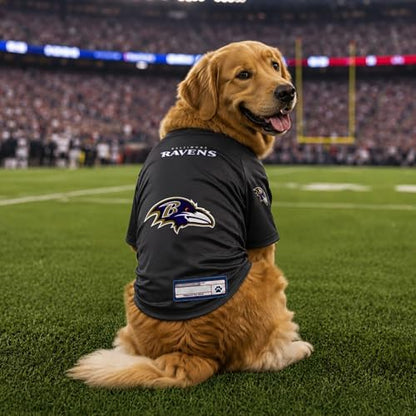 Littlearth NFL Baltimore Ravens Stretch Pet Jersey, Team Color, X-Large