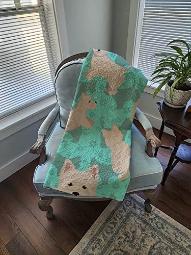 Caroline's Treasures MLM1019LQB Westie Quilted Blanket 50x60 Artwork Pattern Quilted Throw Blanket for Bed, Couch, Sofa, Soft and Lightweight