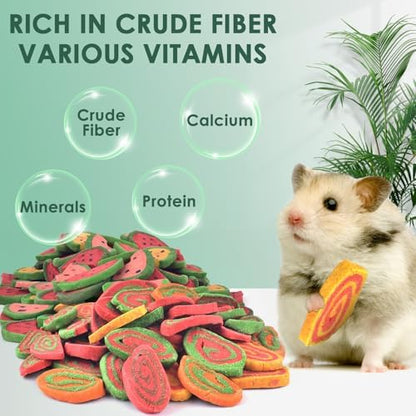 KATUMO Rabbit Chew Treats - 2PCS Mixed Natural Timothy Hay Pumpkin Carrot Beet Spinach Chew Toys for Rabbit Guinea Pig Hamster Bunny Chinchilla Gerbil Small Rodent Pets