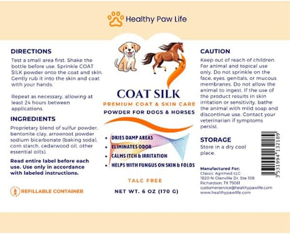 Pet Skin & Coat Care Bundle - Lime Sulfur Cream (2 oz) and Coat Silk Powder (6 oz)
