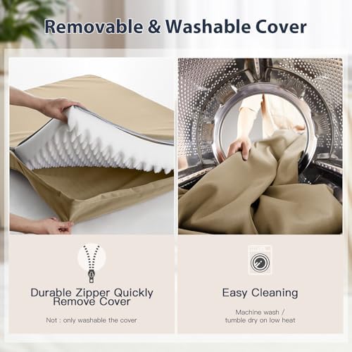 BFPETHOME Outdoor Waterproof Dog Bed for Large Dogs, Washable Cover, 47"