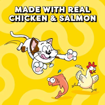 Temptations Lickable Spoons Wet Cat Treats, Salmon with Chicken, 8 ct, 12pk