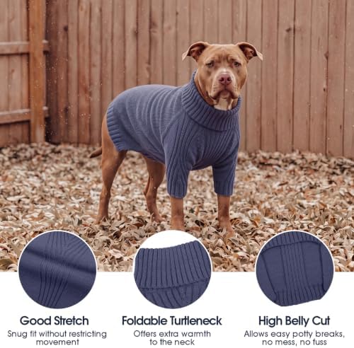 IECOii Great Dane Sweater,Extra Large Dog Sweaters for Giant Breed Dogs 4XL