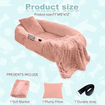 YAEM Pink Human Dog Bed, 71"x45"x12" Orthopedic Giant Dog Bed for Humans