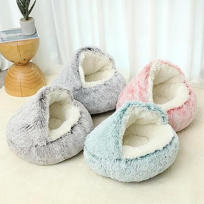 Cat Houses,Cat Beds for Indoor Cats,Cat Sleeping Bag,Small Cat Bed,Cat Condo,Cat Houses & Condos,Winter Warm Shell Semi-Closed Cat Litter Box,Pet Cat Bed,Semi-Enclosed Cat Litter Box