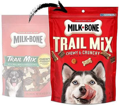Milk-Bone Trail Mix, Crunchy & Chewy Dog Treats, 6 Bags