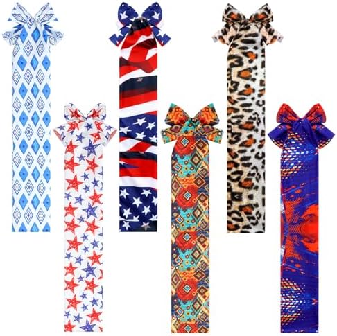 Huhumy 6 Pcs Horse Tail Bag Breathable Guard 22" Slip on Horse Care Tail Wrap 2 Strand Closure Straps Grooming Supplies to Keep from Dirt Breakage Rubbing 6 Designs(Aesthetic Style)