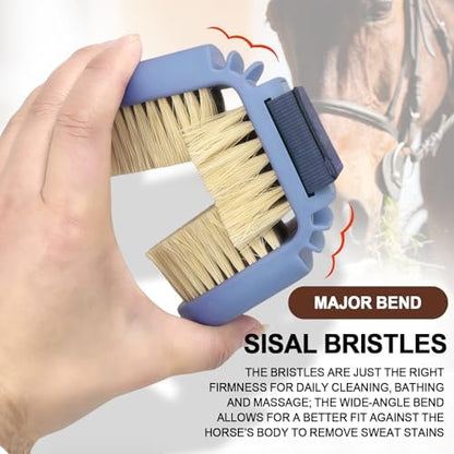 Flexible Sisal Horse Brush for Grooming Body Stiff Dandy Brush