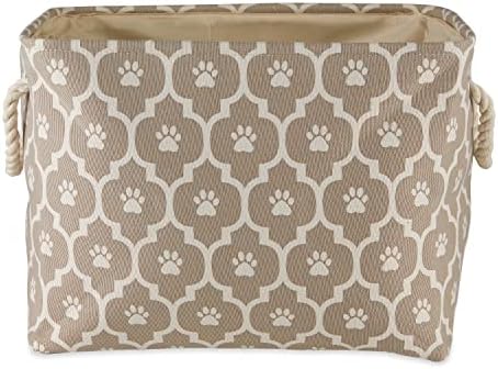 Bone Dry 6192 Pet Storage Collection Lattice Paw Print, Large Rectangle, Stone
