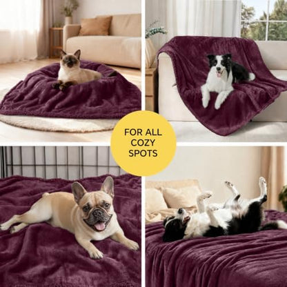 Luciphia Waterproof Blanket for Large Dog, Reversible Sherpa Couch Cover