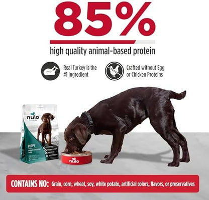 Nulo Freestyle Puppy Food - Turkey & Sweet Potato, Grain Free Dog Food Dry for Puppies, Natural, High Protein Kibble with Probiotics, DHA & Omega 3 Fatty Acids for Small and Medium Breeds, 26lb Bag