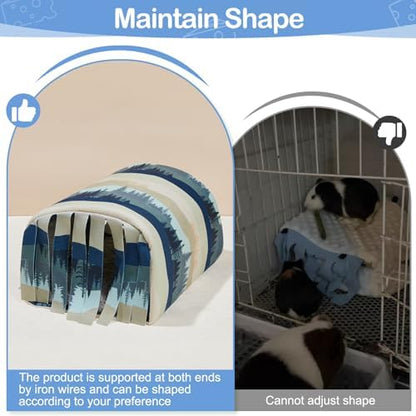 Unicorn Catcher Washable Guinea Pig Tunnel with Curtains for Small Animals