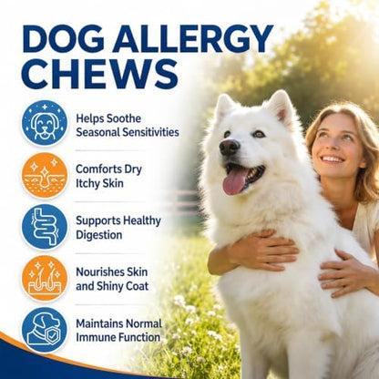 Carmelie Dog Allergy Chews 500, dogitch is Human Grade Itch Immune Support