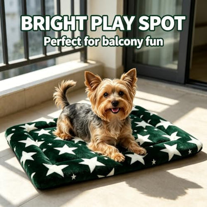 Dog Bed Mat - Soft Crate Pad for Kennel, Durable Pet Bed for Small Dogs & Cats - Comfort Support for Pet Crate, Cage, House