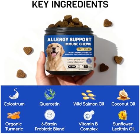 Dog Allergy Relief Chews, Itching Skin & Paw Licking, 180 Ct