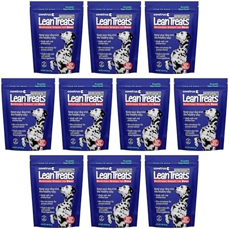 Covetrus Nutrisential Lean Treats for Dogs - Small, Medium & Large Dogs (K9) - Nutritional Low Fat, Bite-Size - Soft Chicken Flavor - 10 Pack - 4oz