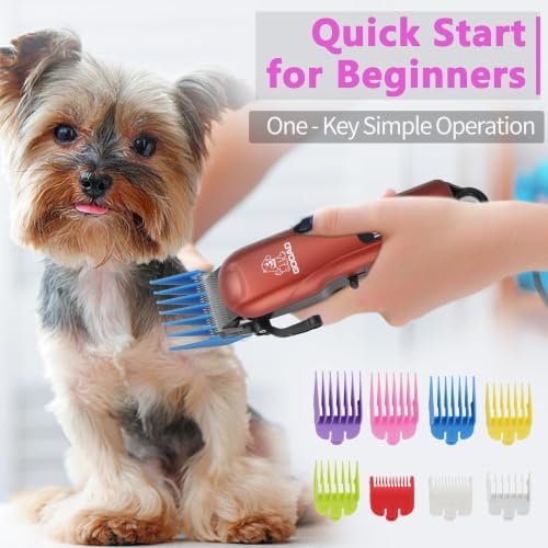 Dog Clippers Grooming Kit with Paw Trimmer for Thick/Matted/Knotted/Hair