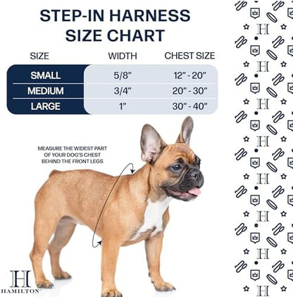 Hamilton Adjustable Nylon Step-in Dog Harness, MD 3/4" x 20-30", Hot Pink