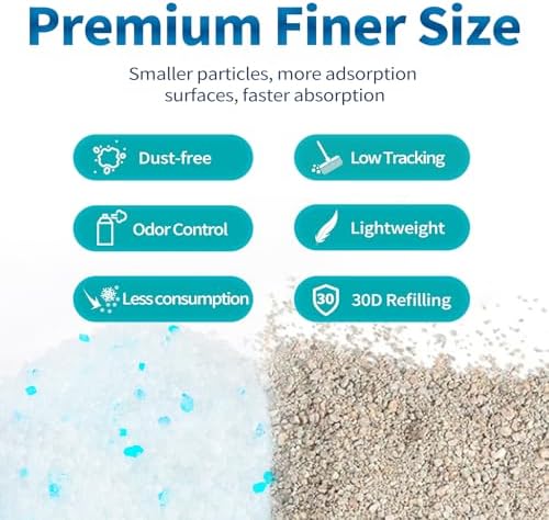 Made4Pets Cat Litter Crystals,Non Clumping Litter 8.6 lbs(2 x 4.3 lb Packs)