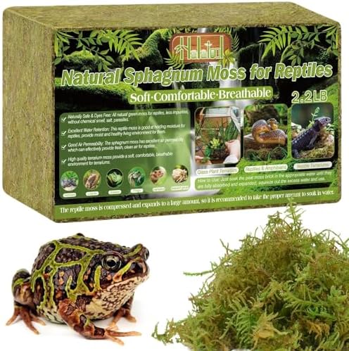 Halatool 2.2 LB Sphagnum Moss for Reptiles - Green Terrarium Moss