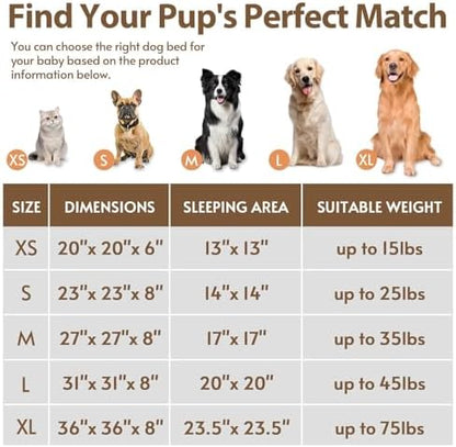 JOLLYVOGUE Calming Dog Beds Large Sized Dog, 36in Donut Washable Large Pet Bed, Anti-Slip & Anti-Anxiety Fluffy Faux Fur Round Dogs Bed, Fits up to 80 lbs Pets (Blue)
