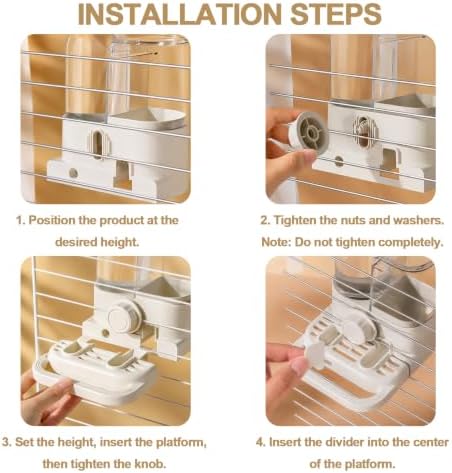 2-in-1 Quail Feeder and Waterer for Cage, Gravity Auto Bird Water Feeder