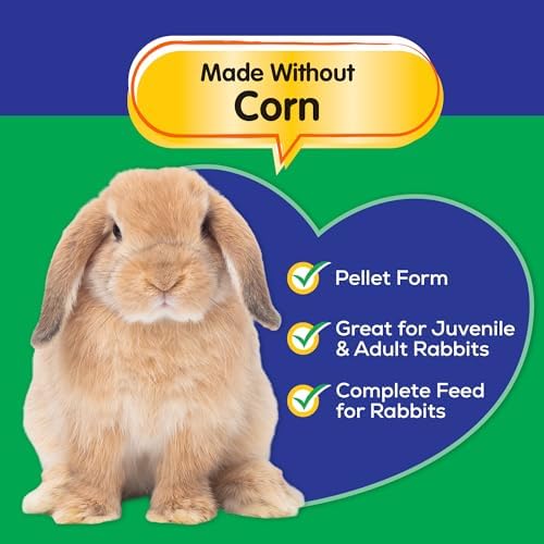Small World Rabbit Food, Complete Pelleted Feed, High Fiber Food, 10 lb