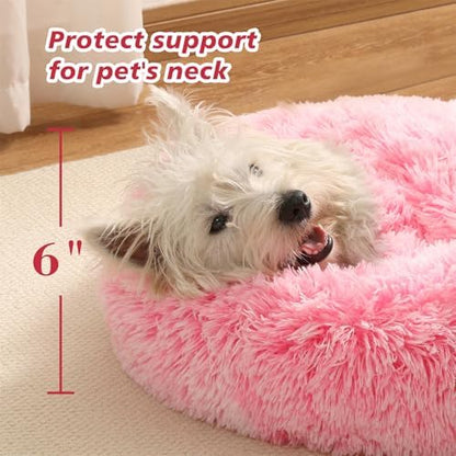 Hooded Blanket Donut Cave Bed for Small Medium Dogs and Cats