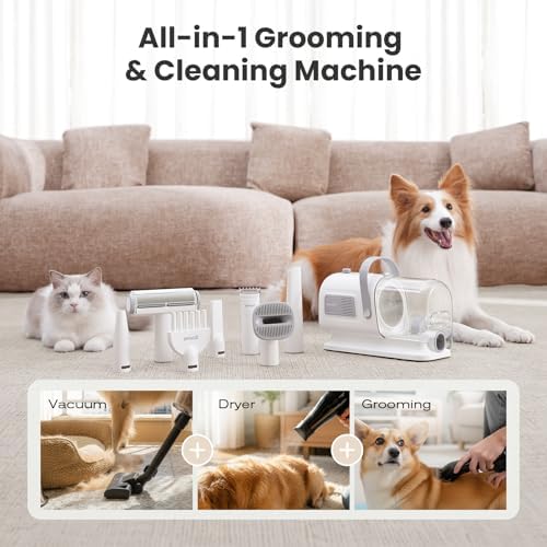 Pecute 7-in-1 Dog Grooming Vacuum & Dryer for Heavy Shedding