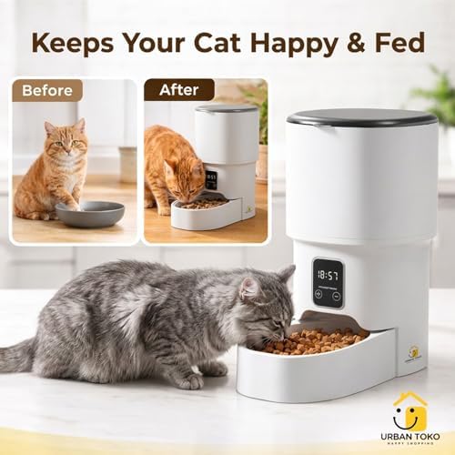 Automatic Pet Feeder for Cats & Dogs, 4L