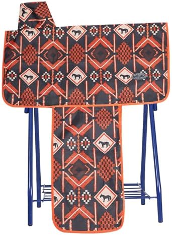 Harrison Howard Sturdy Waterproof Western Saddle Cover with Stylish Prints That Stand Out Keep Your Saddle in Pristine Condition Perfect for Showing or Riding Events-Mountain Light