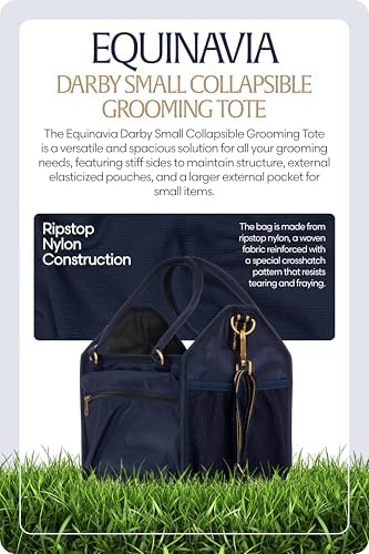 Equinavia Darby Horse Grooming Bag, Collapsible Tote with Strap, One Size