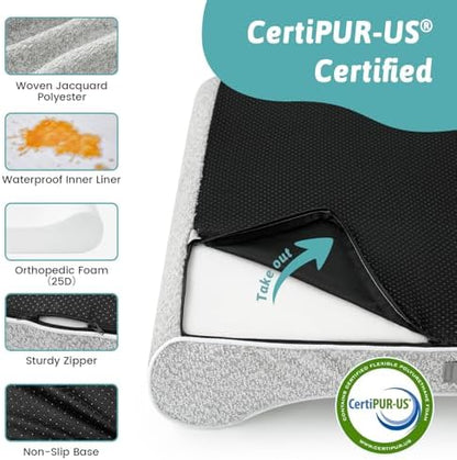 COZY KISS Orthopedic Dog Bed, for Small Dogs up to 35 lbs, 30x20x5in