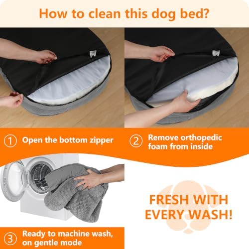 Dwanton Orthopedic Waterproof Medium Dog Bed Sofa, Gel Memory Foam, 36"